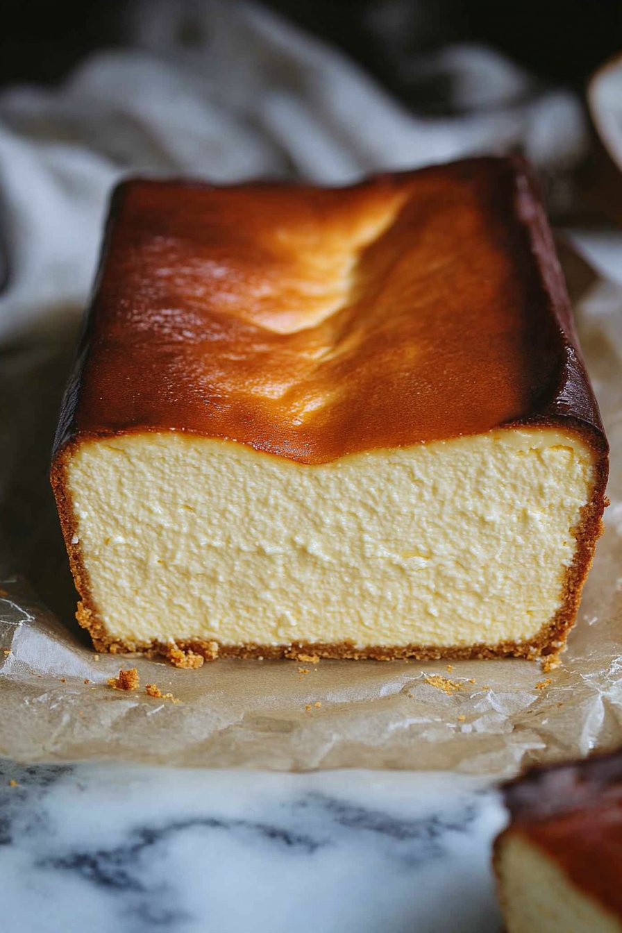 Loaf Pan Basque Cheesecake