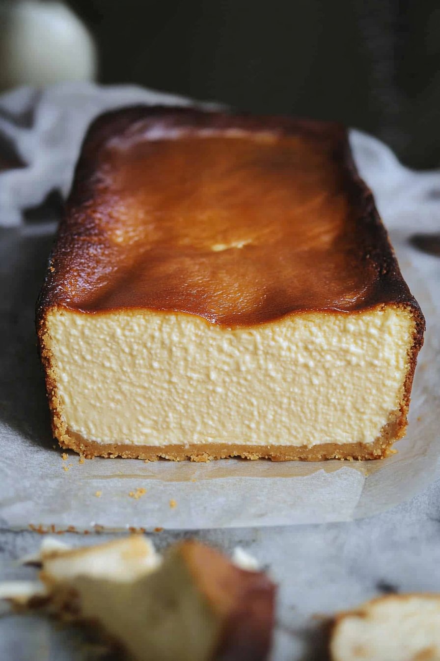 Loaf Pan Basque Cheesecake