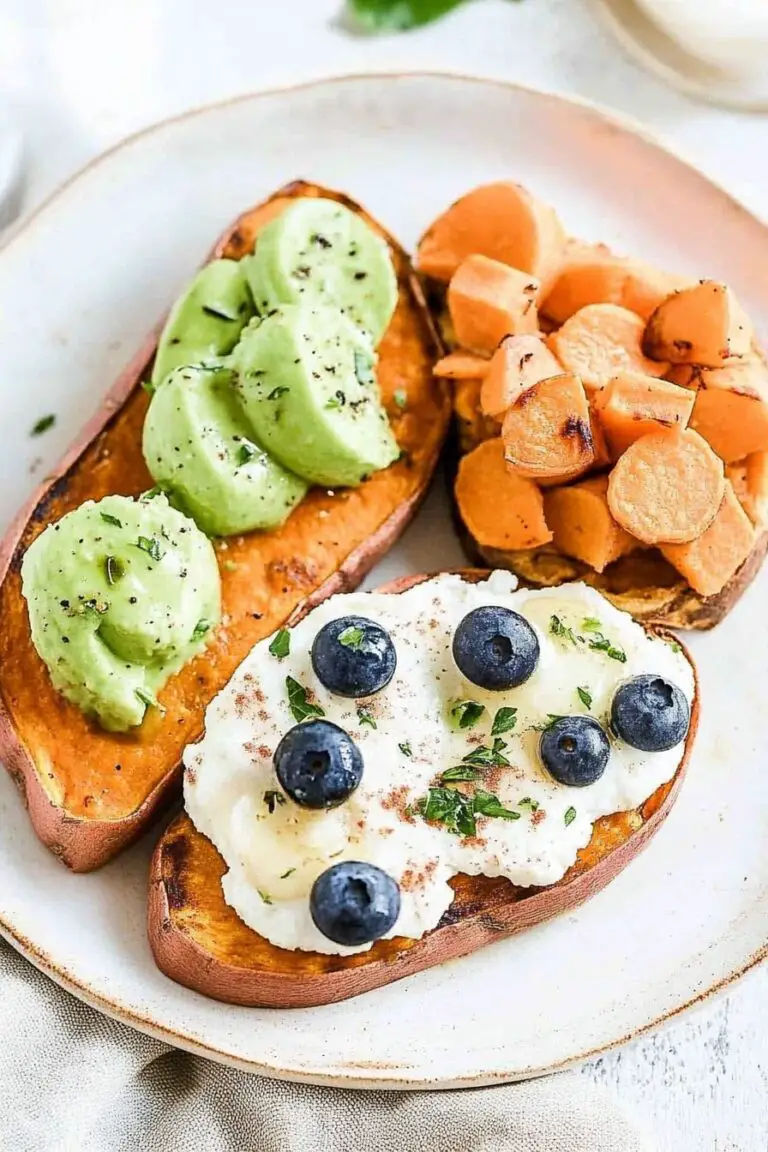 Healthy Sweet Potato Toast 4 Ways
