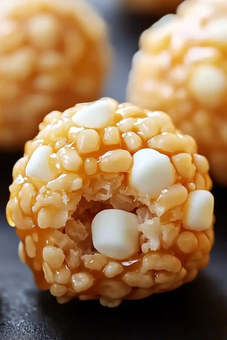 Caramel Marshmallow Rice Krispie Balls Recipe