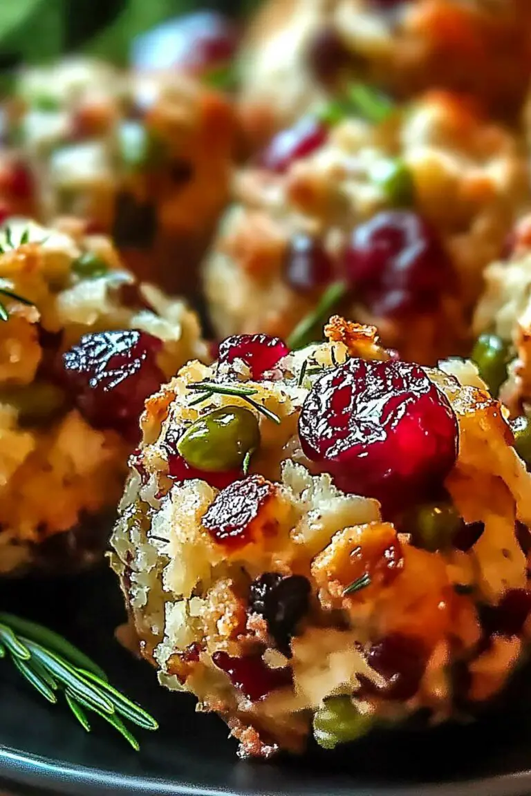 Easy Cranberry Turkey Stuffing Balls Recipe – Perfect for Holidays!