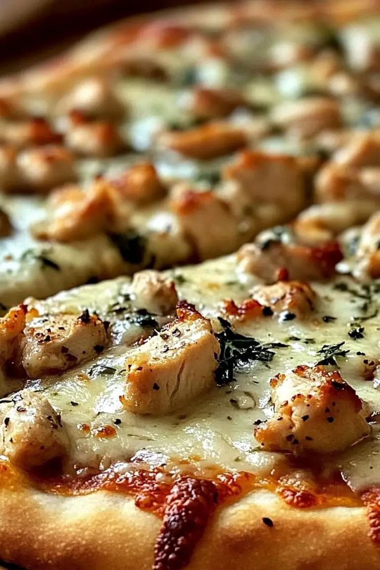 Roasted Garlic Chicken and Herb Pizza Recipe