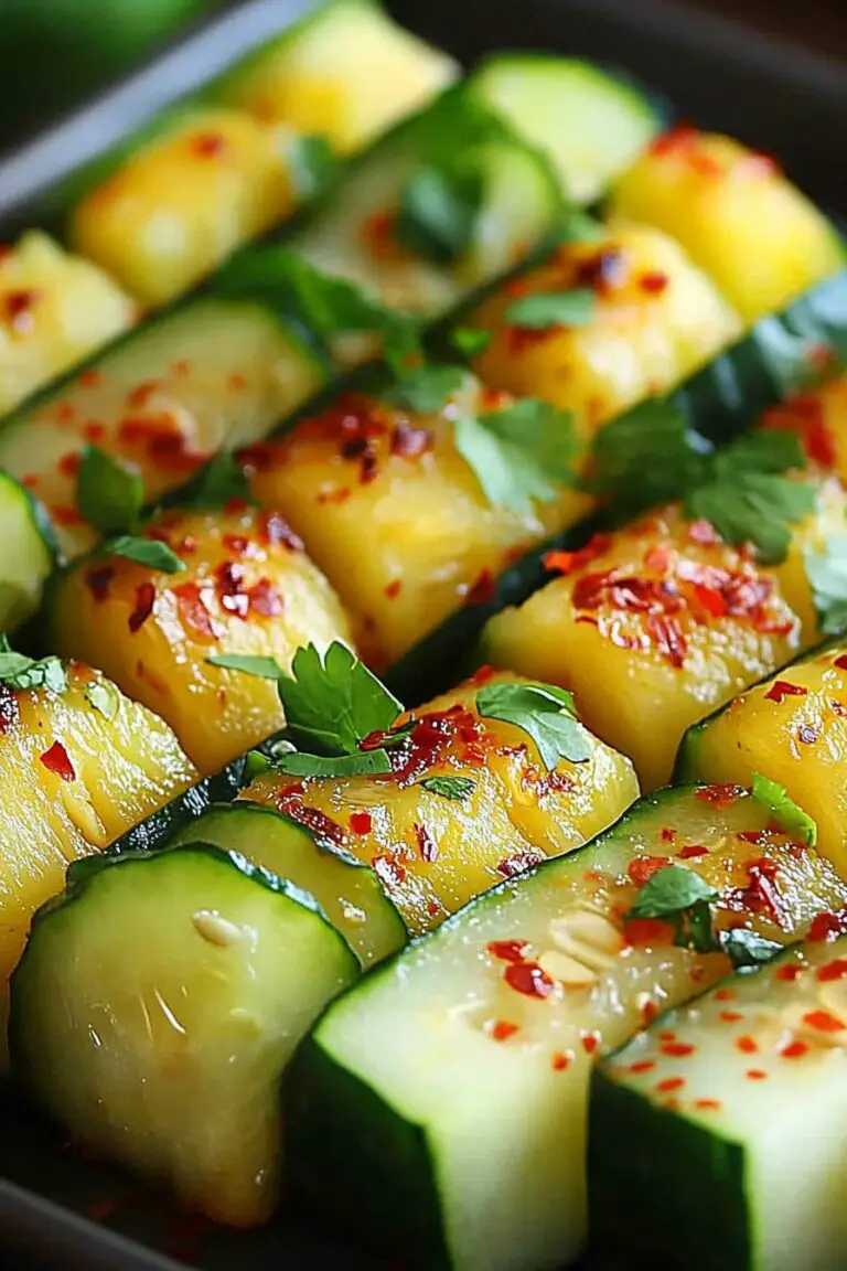 Refreshing Chili-Lime Pineapple Cucumber Sticks Recipe