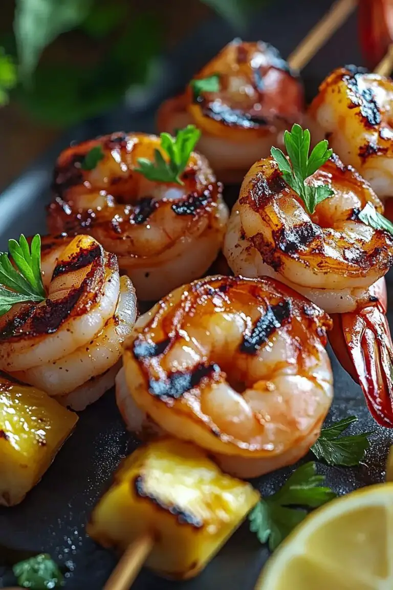 Grilled Jerk Shrimp and Pineapple Skewers Recipe