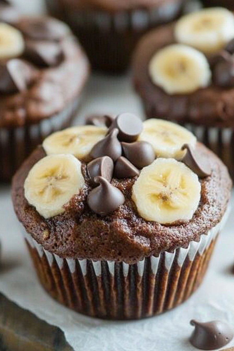 Chocolate Banana Blender Muffins (Gluten Free)