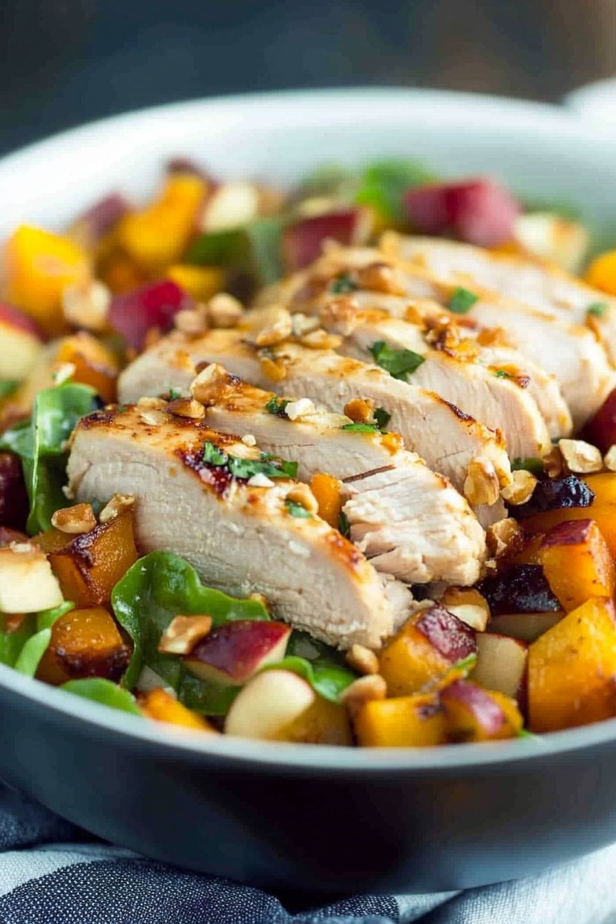 Fall Salad with Chicken, Apples and Butternut Squash