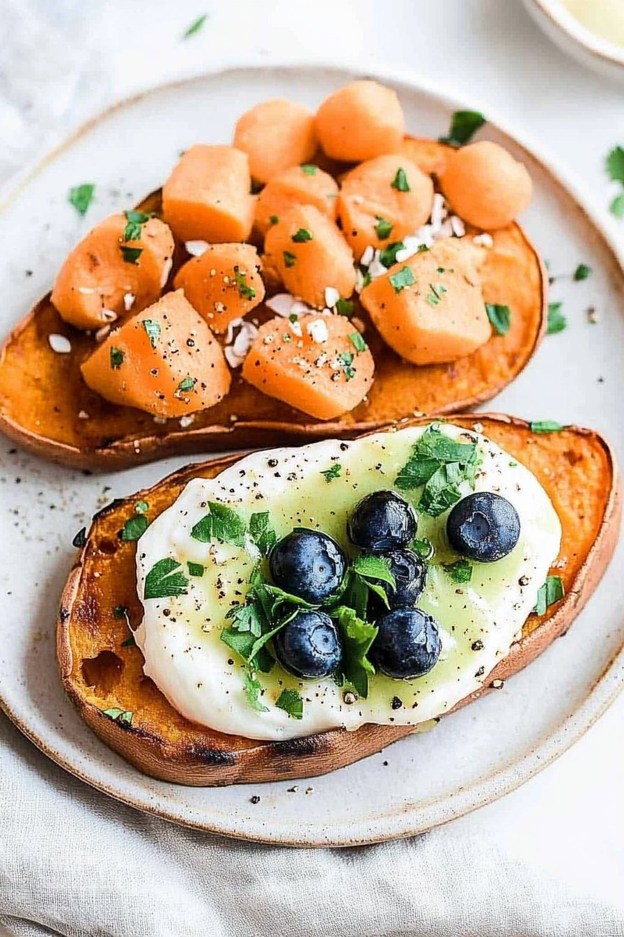 Healthy Sweet Potato Toast 4 Ways