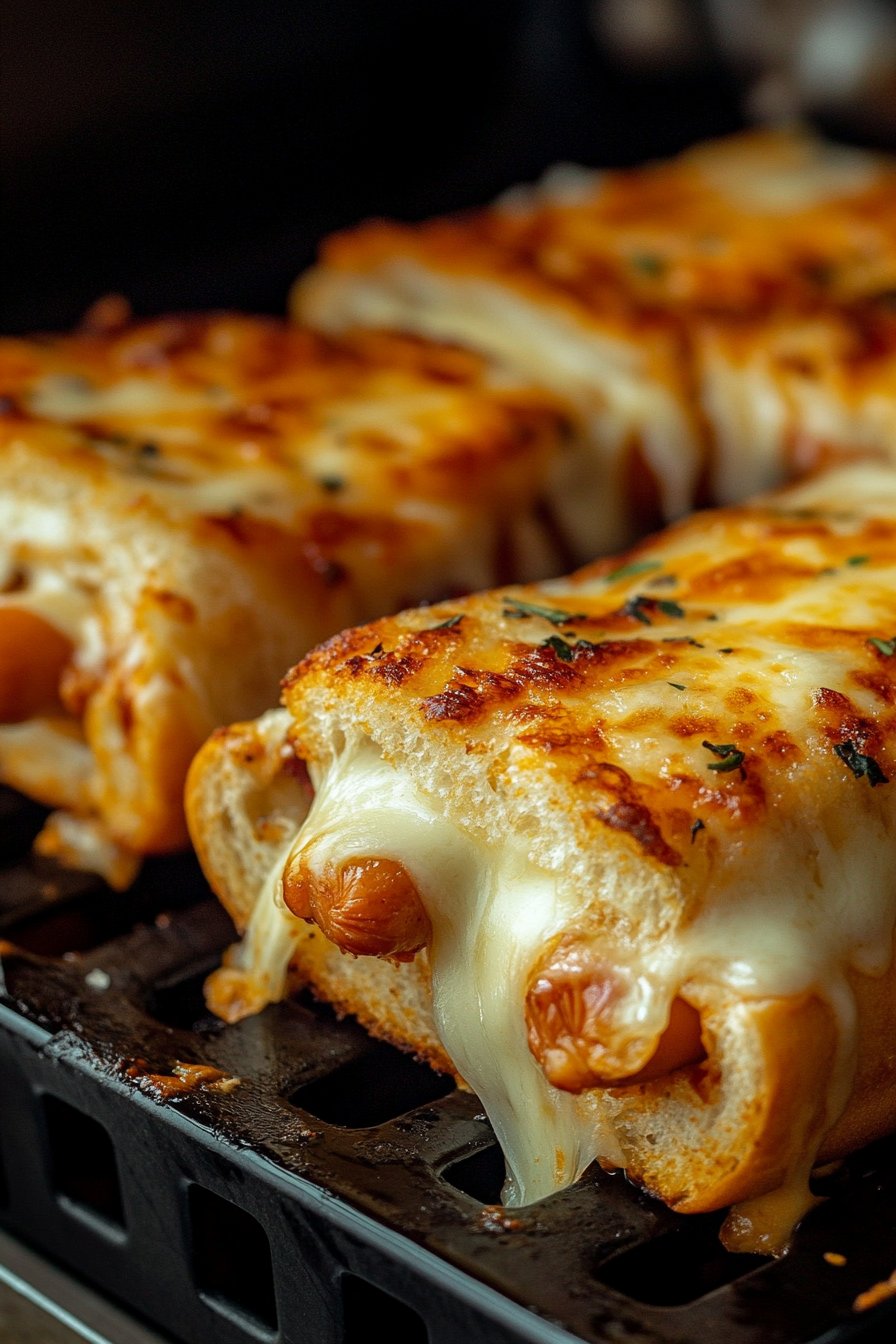 Air Fryer Grilled Cheese Hot Dogs