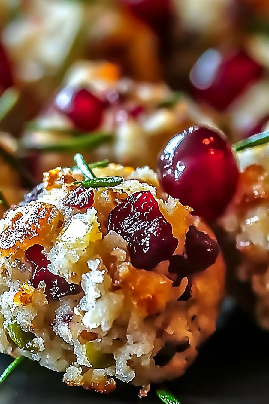 Easy Cranberry Turkey Stuffing Balls Recipe – Perfect for Holidays!