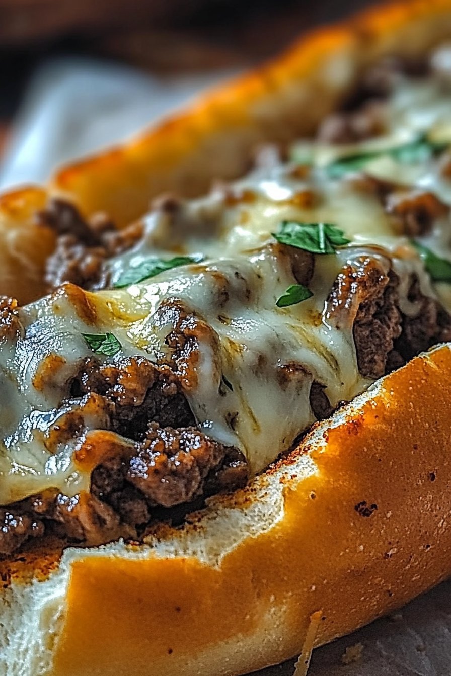 Philly Cheesesteak Cheesy Bread