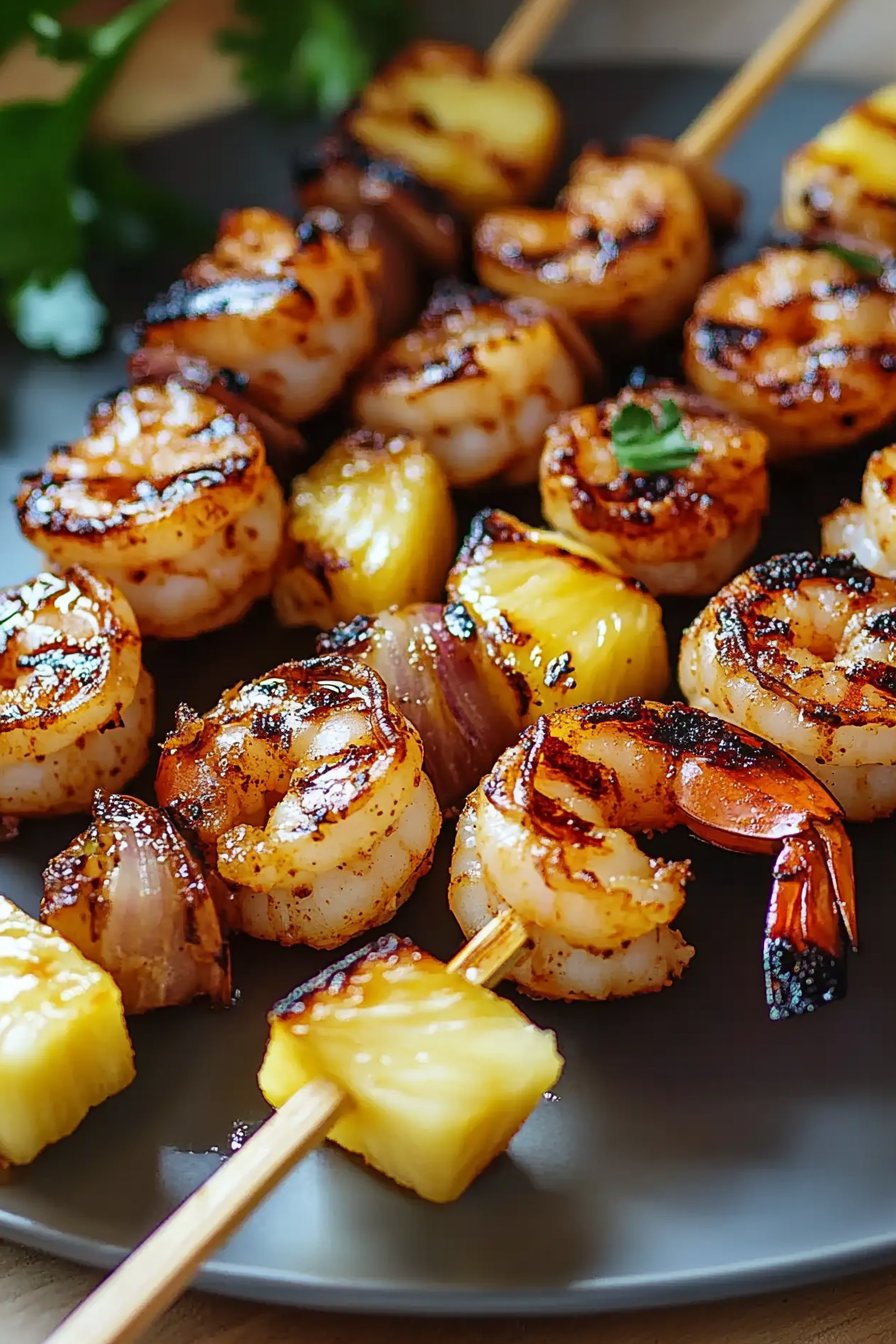 Grilled Jerk Shrimp and Pineapple Skewers Recipe