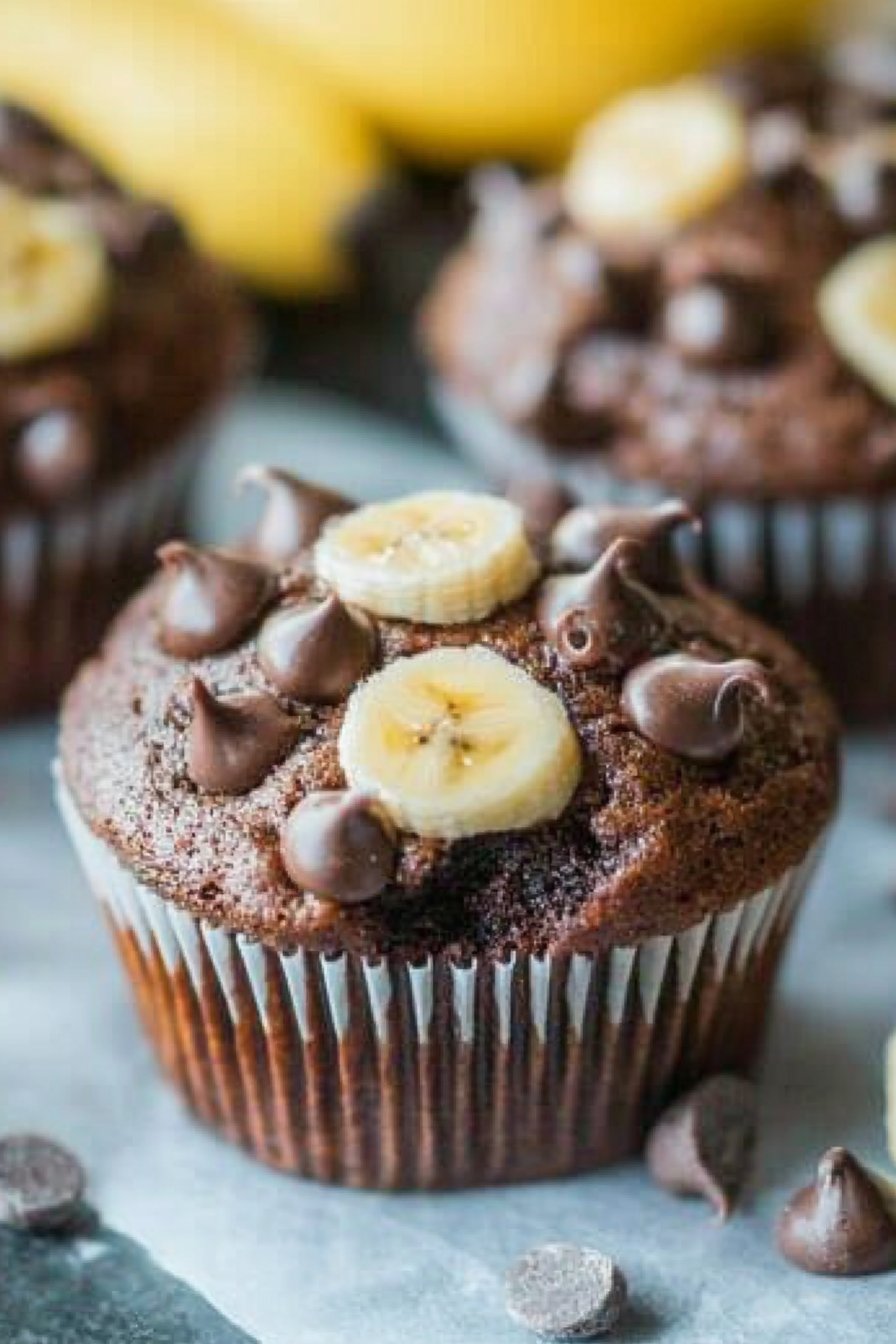 Chocolate Banana Blender Muffins (Gluten Free)