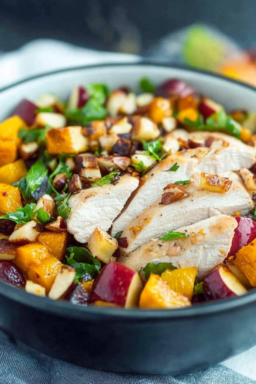 Fall Salad with Chicken, Apples and Butternut Squash
