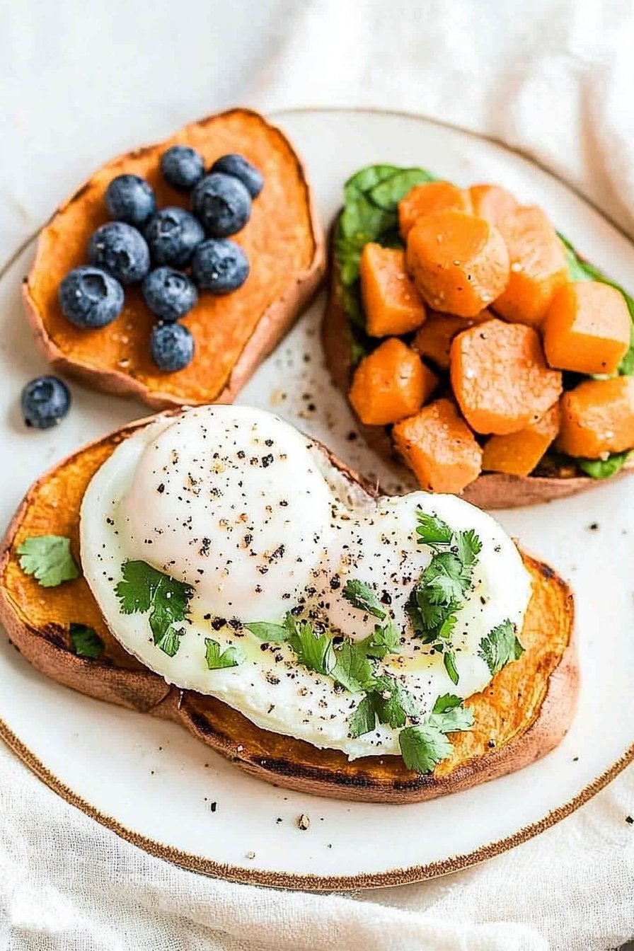 Healthy Sweet Potato Toast 4 Ways