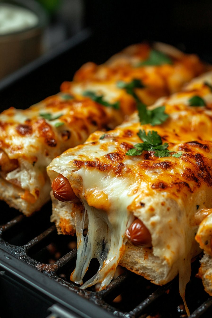 Air Fryer Grilled Cheese Hot Dogs