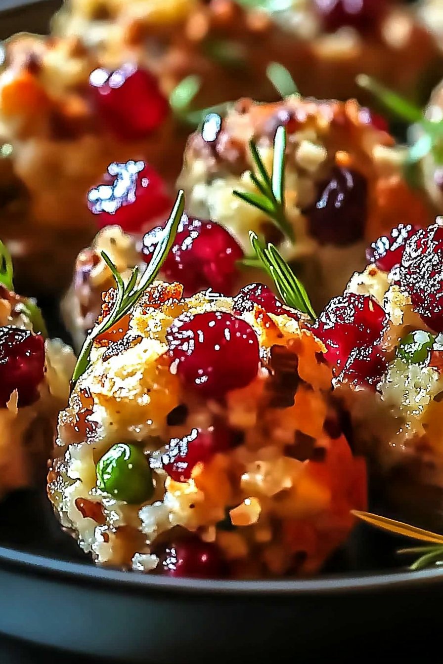 Easy Cranberry Turkey Stuffing Balls Recipe – Perfect for Holidays!