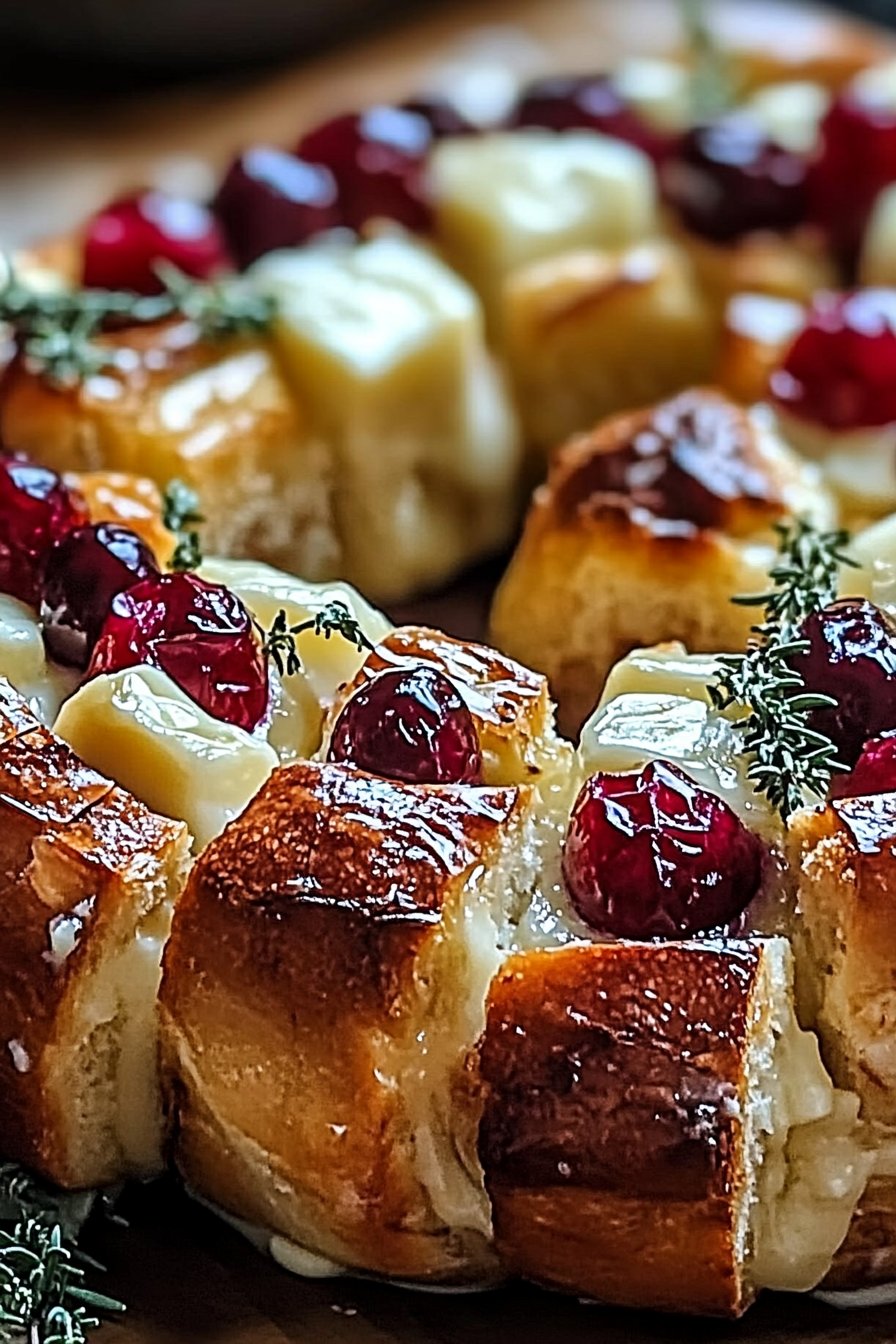 Cranberry Brie Sourdough Pull-Apart Bread Recipe
