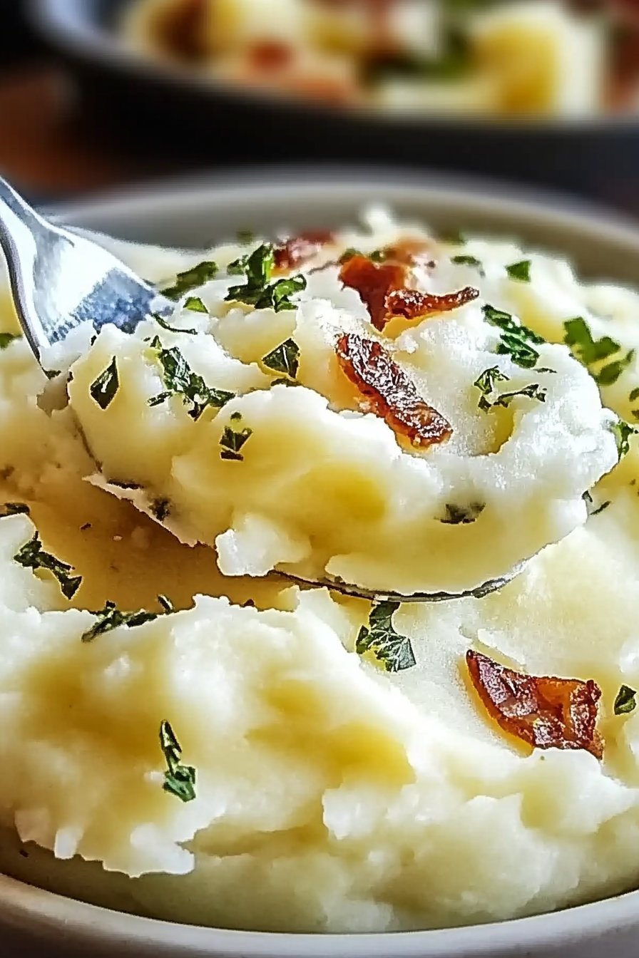 Creamy Garlic and Herb Mashed Potatoes Recipe