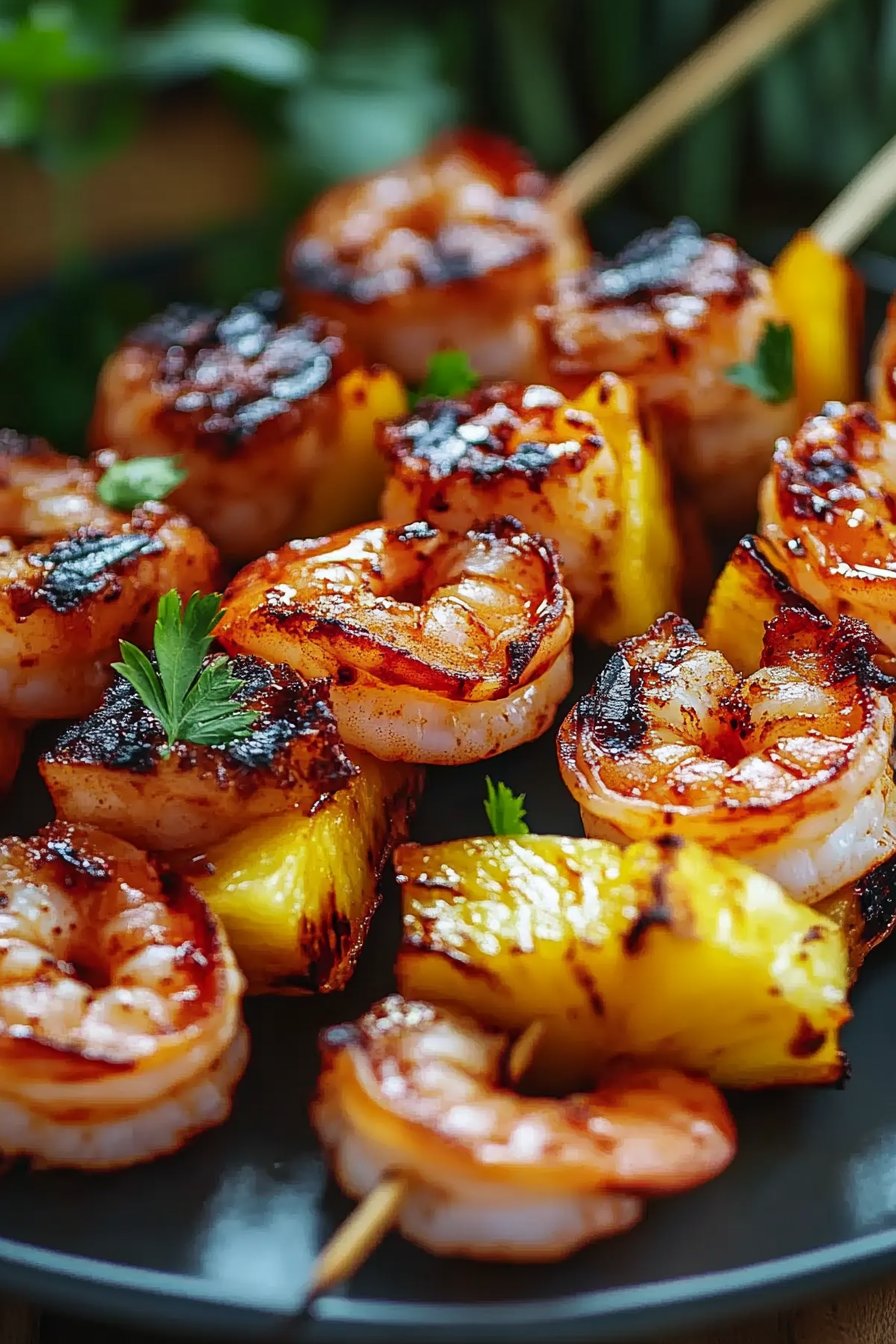 Grilled Jerk Shrimp and Pineapple Skewers Recipe