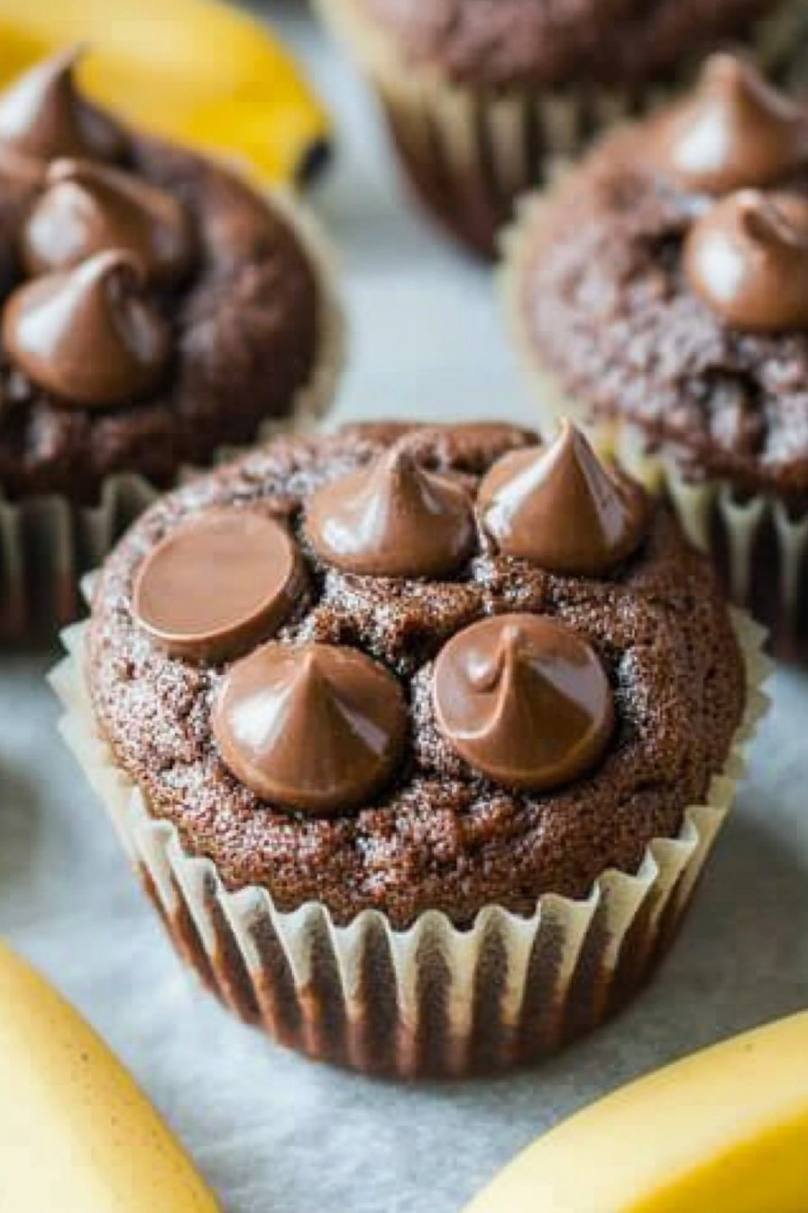 Chocolate Banana Blender Muffins (Gluten Free)
