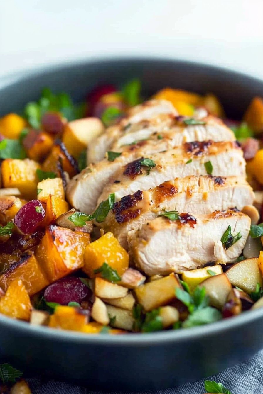 Fall Salad with Chicken, Apples and Butternut Squash