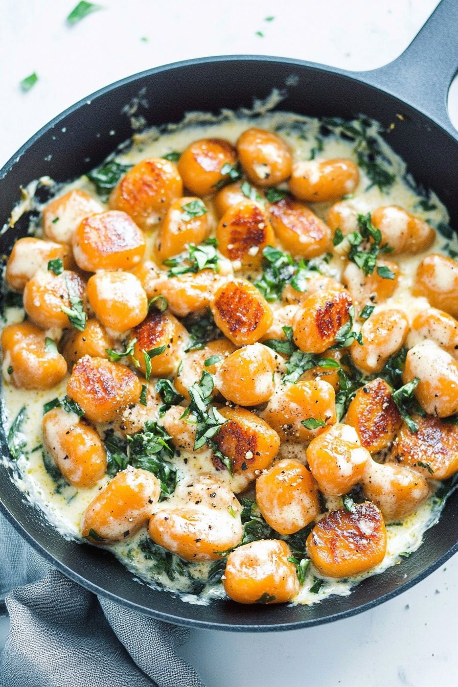 Sweet Potato Gnocchi with Cream Sauce