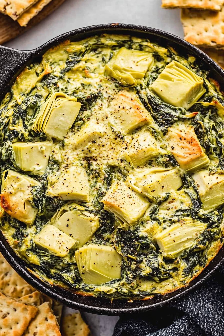 Creamy Dairy-Free Spinach Artichoke Dip (Vegan Option)