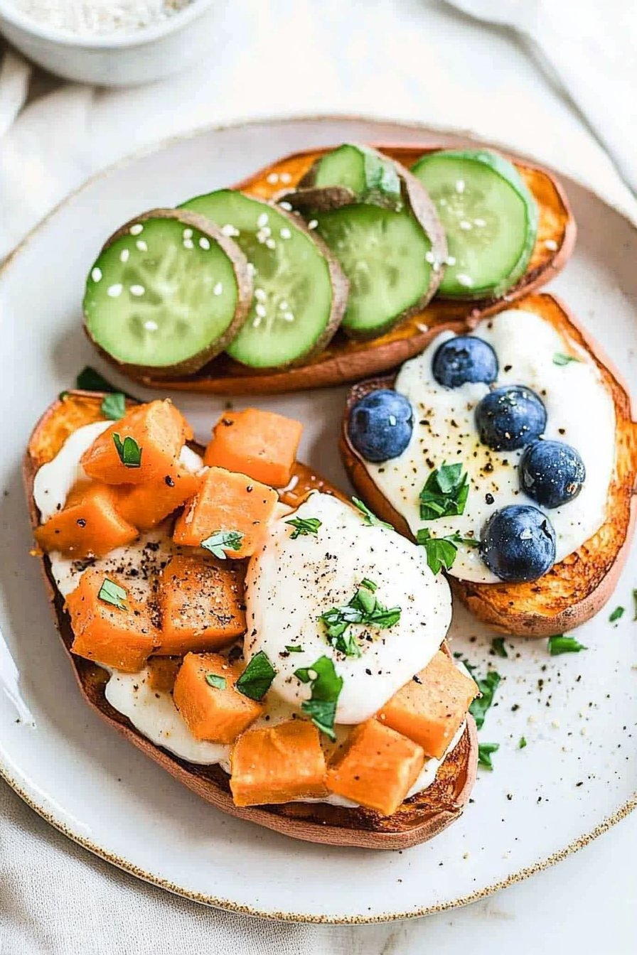 Healthy Sweet Potato Toast 4 Ways