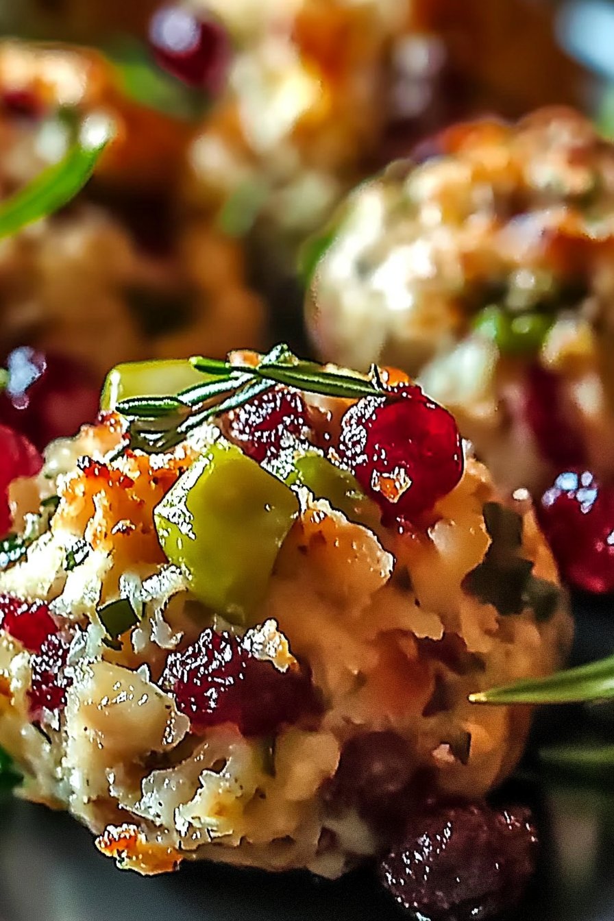 Easy Cranberry Turkey Stuffing Balls Recipe – Perfect for Holidays!