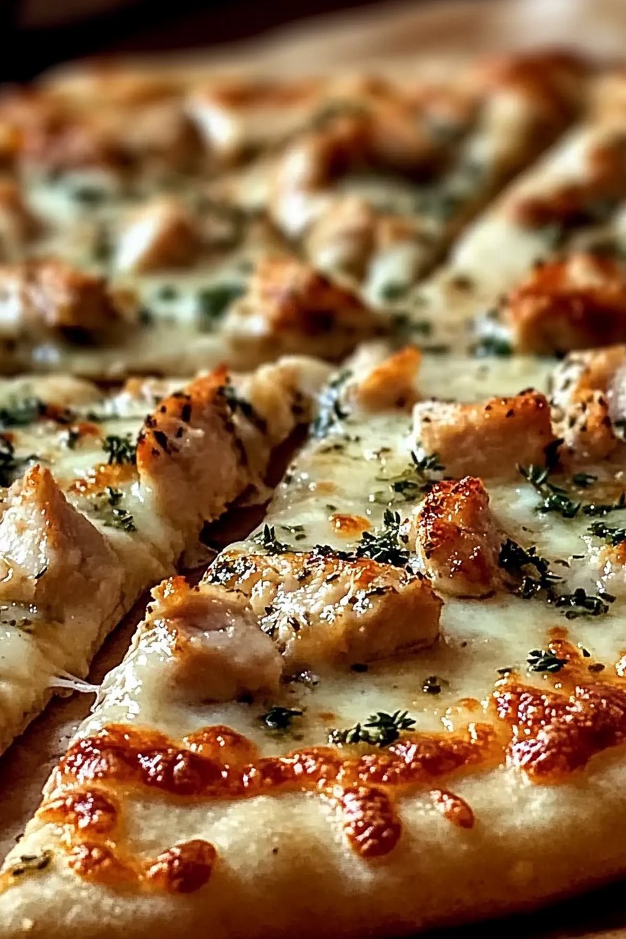 Roasted Garlic Chicken and Herb Pizza Recipe