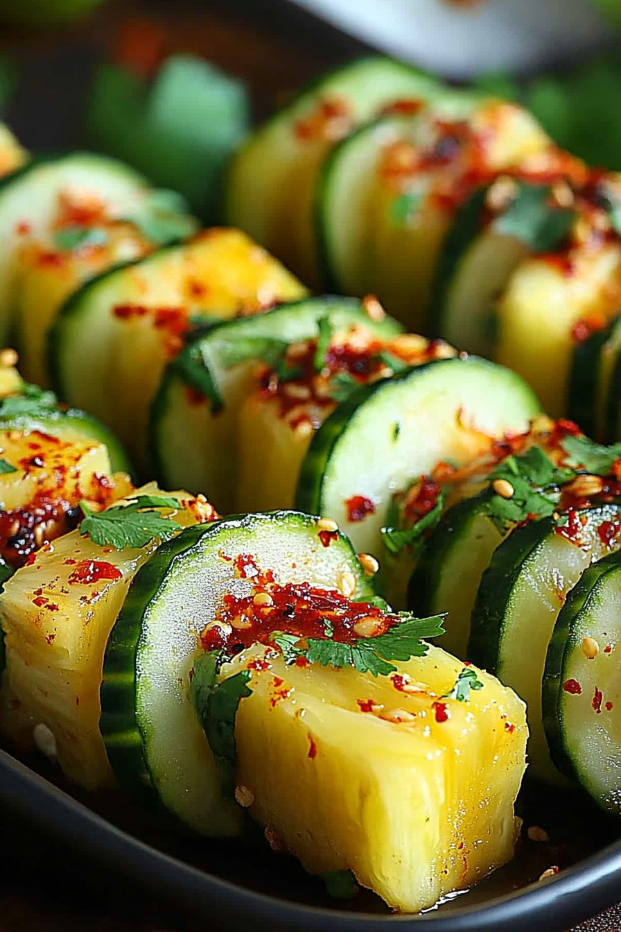 Refreshing Chili-Lime Pineapple Cucumber Sticks Recipe