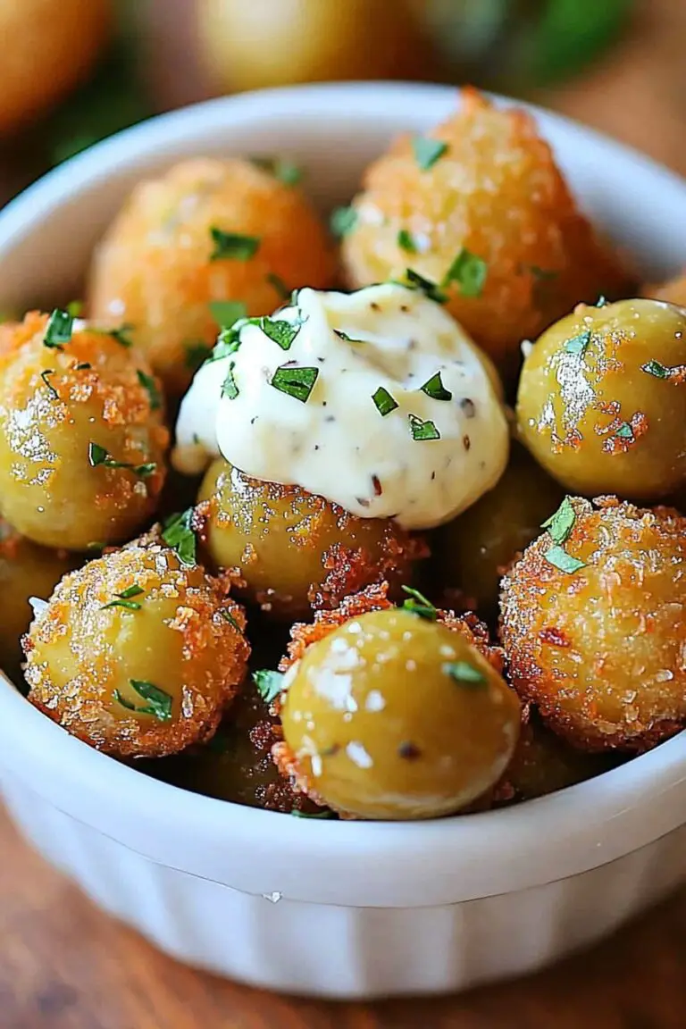 Delicious Fried Olives with Garlic Aioli Recipe