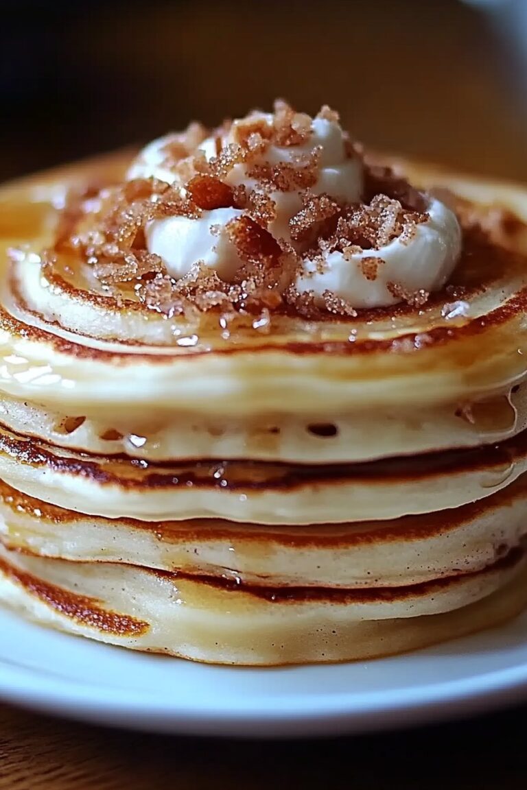 Fluffy Cinnamon Roll Pancakes Recipe