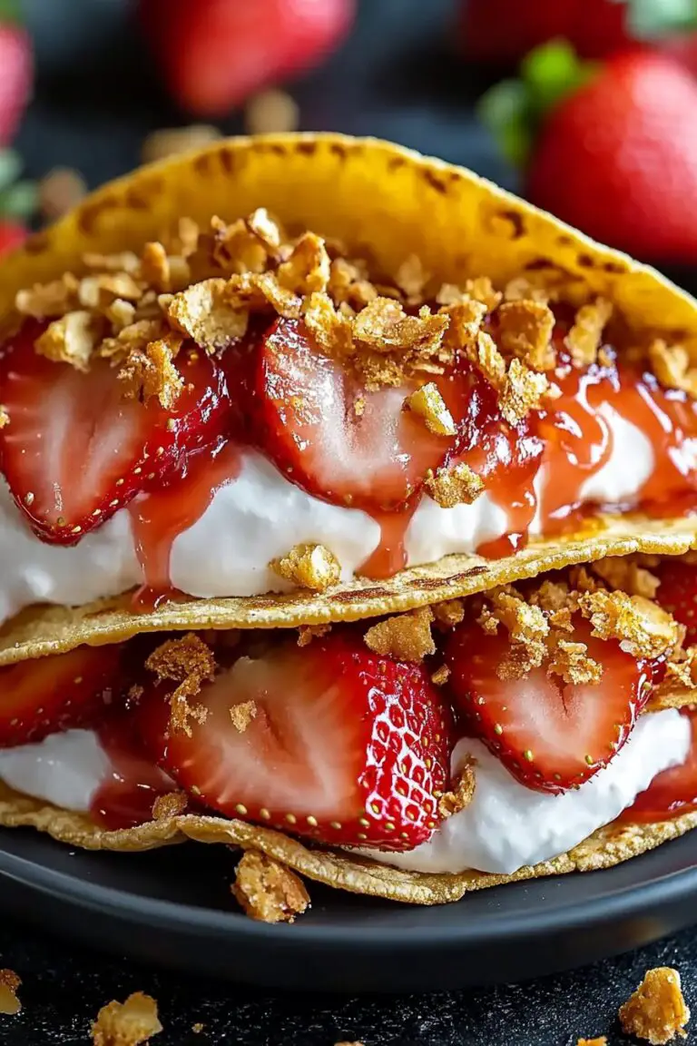 Strawberry Crunch Cheesecake Tacos