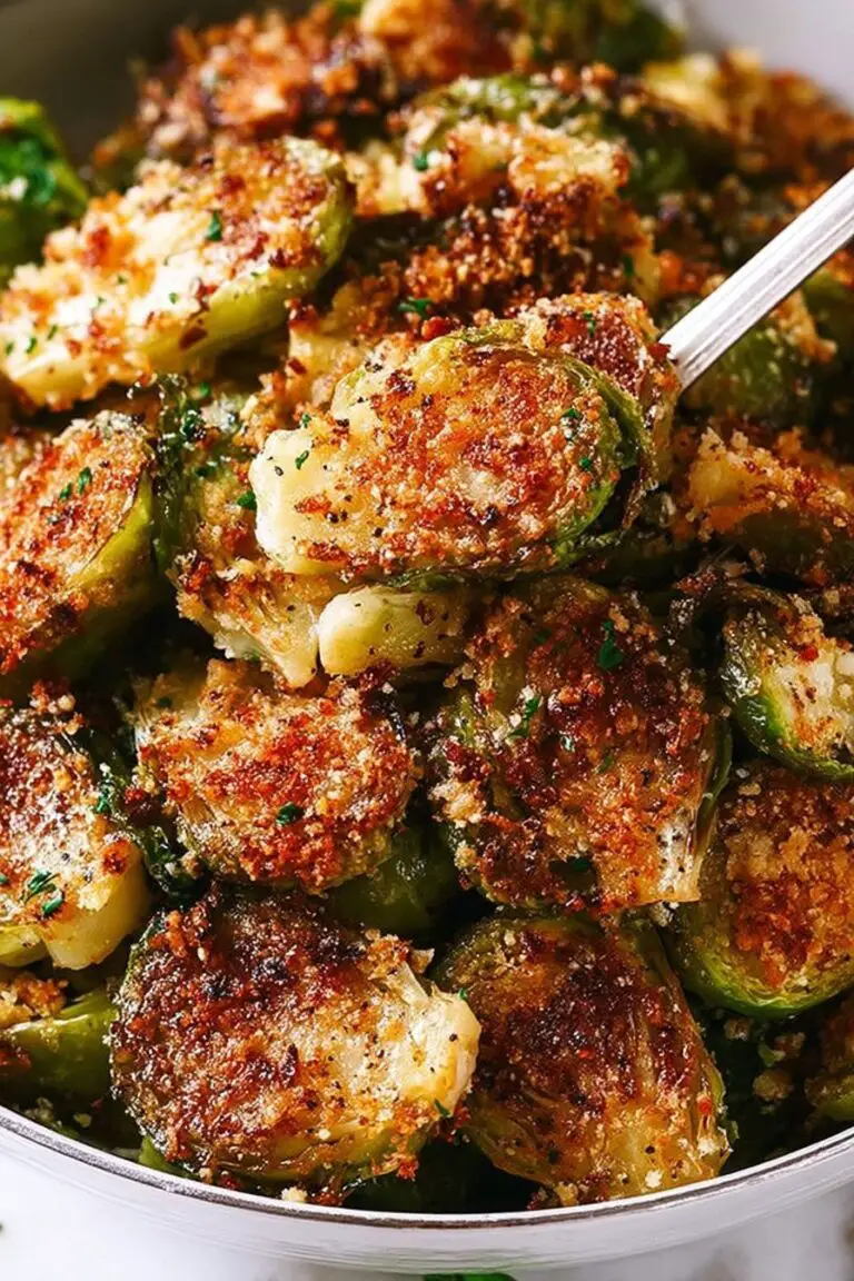 Garlic Parmesan Roasted Brussels Sprouts