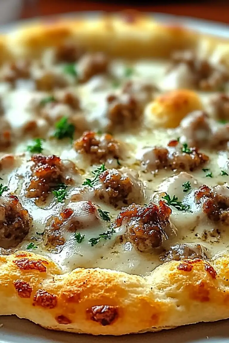 Biscuits and Sausage Gravy Breakfast Pizza Recipe
