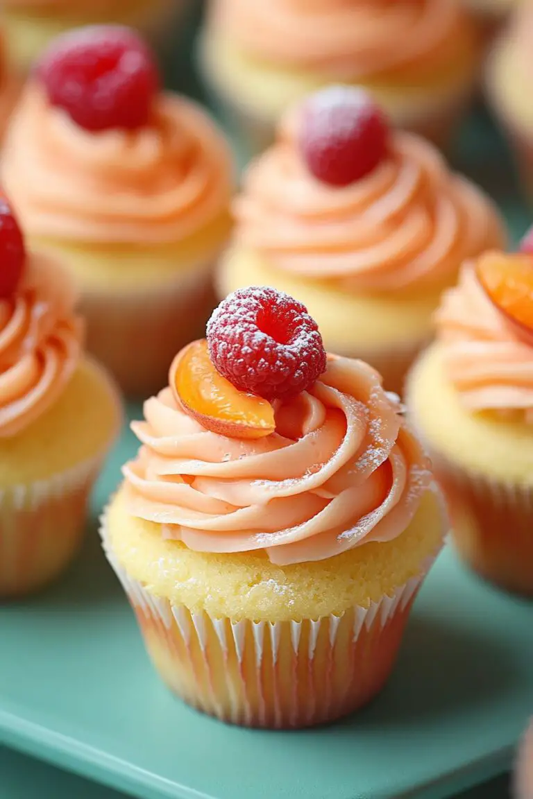 Peach Bellini Cupcakes