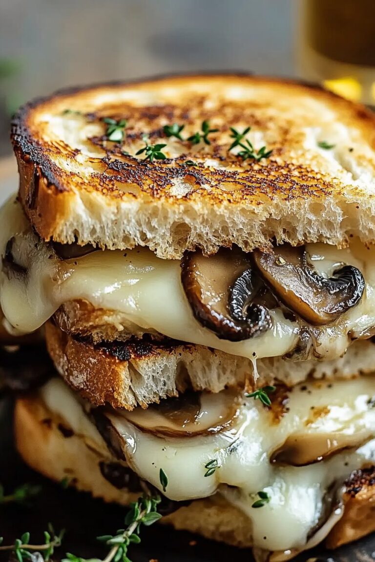 Garlic Mushroom Grilled Cheese