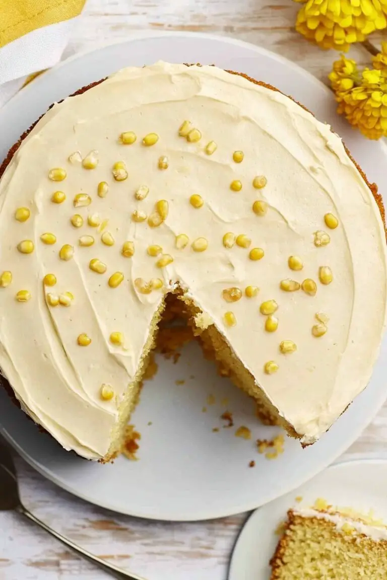 Cornbread Cake with Honey Buttercream