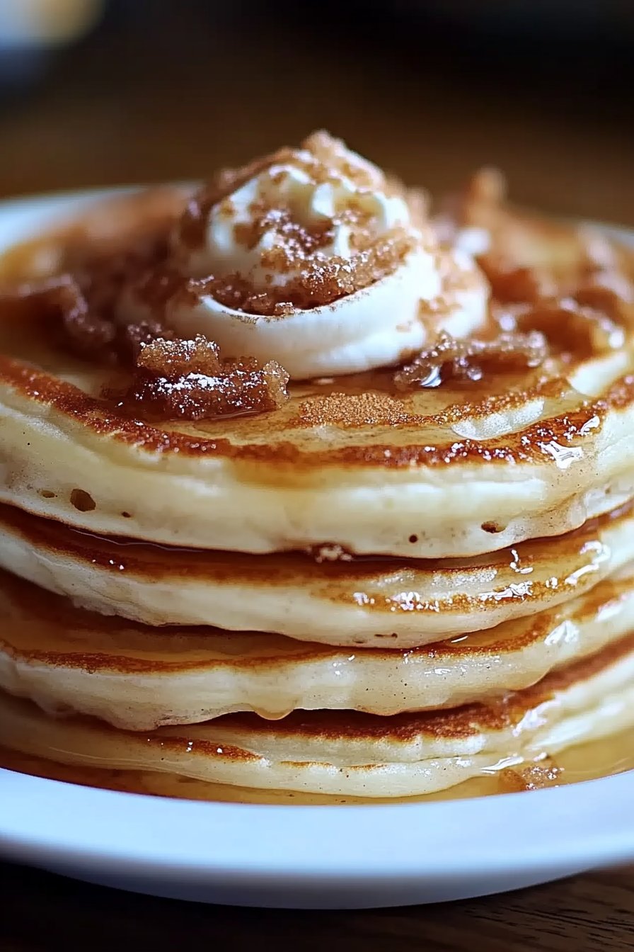 Fluffy Cinnamon Roll Pancakes Recipe