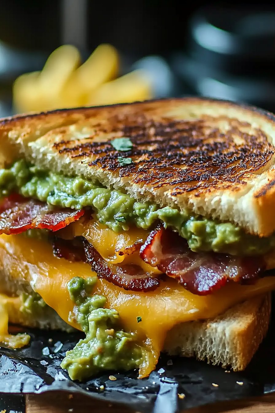 Bacon Guacamole Grilled Cheese Sandwich