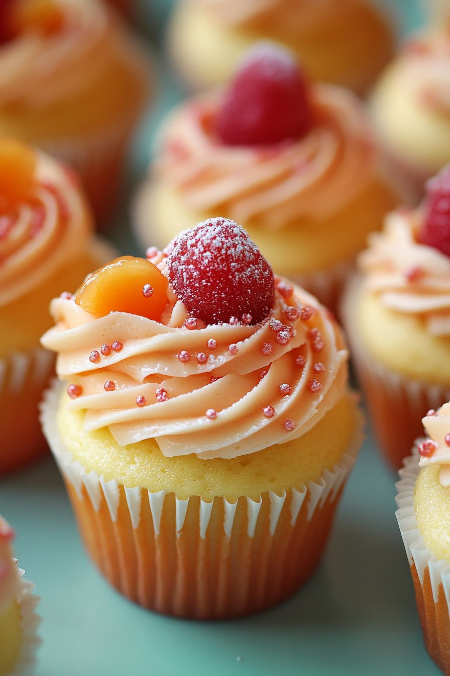 Peach Bellini Cupcakes