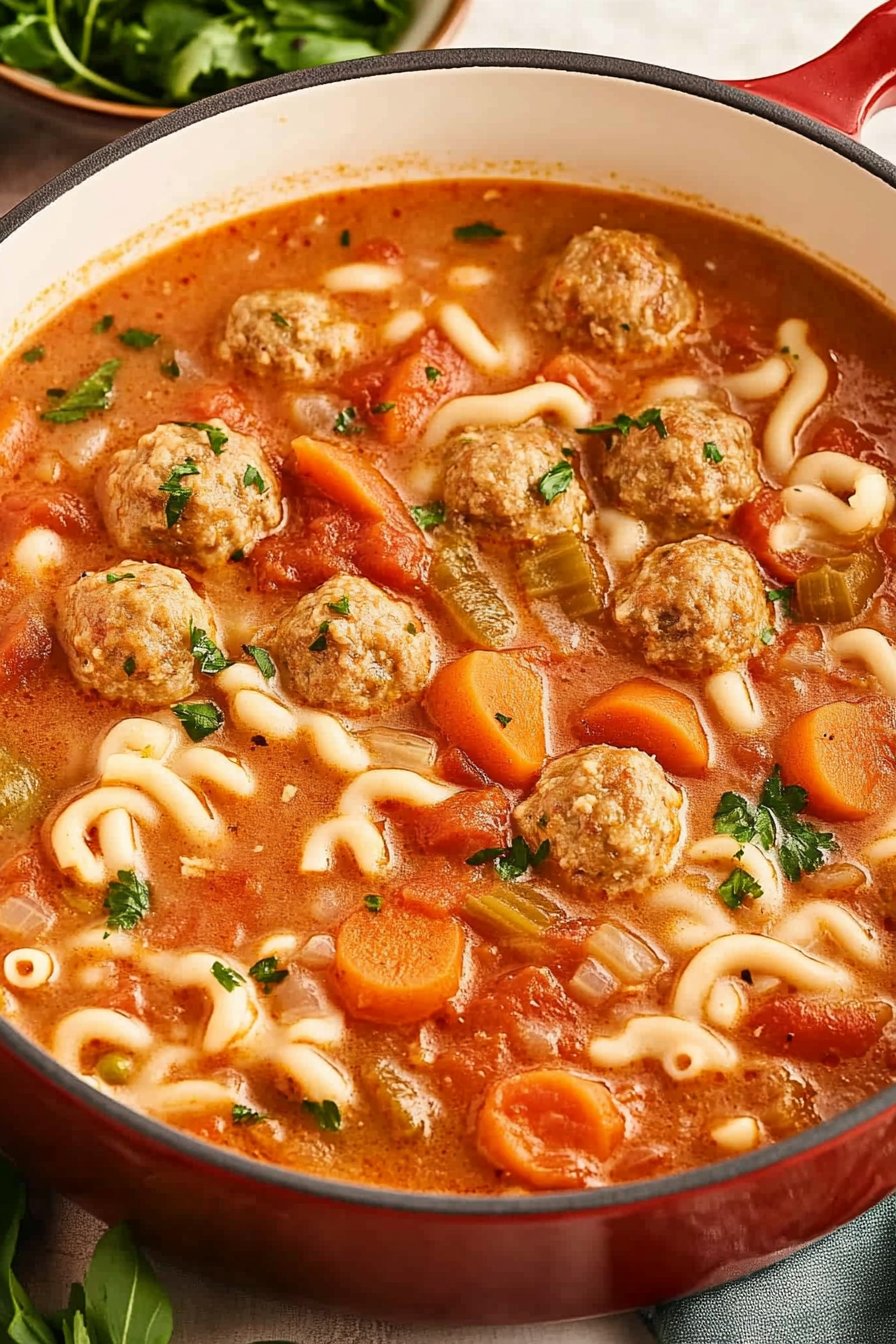 Hearty Turkey Meatball Soup
