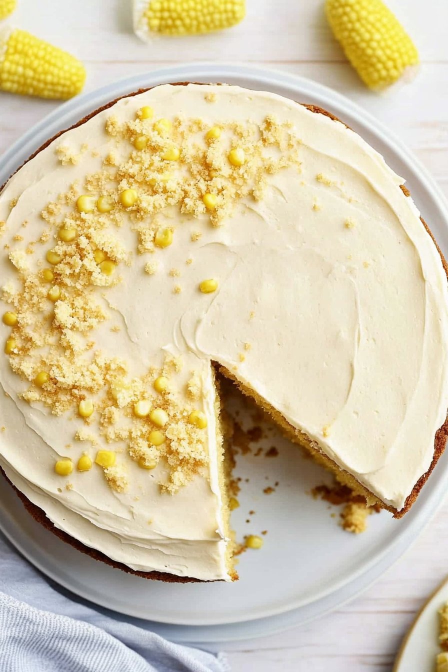 Cornbread Cake with Honey Buttercream