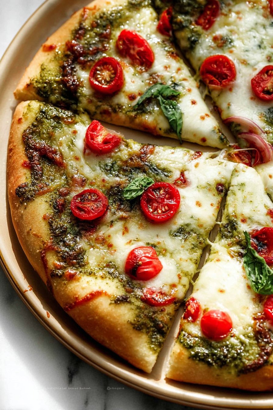 Easy Pesto Pizza
