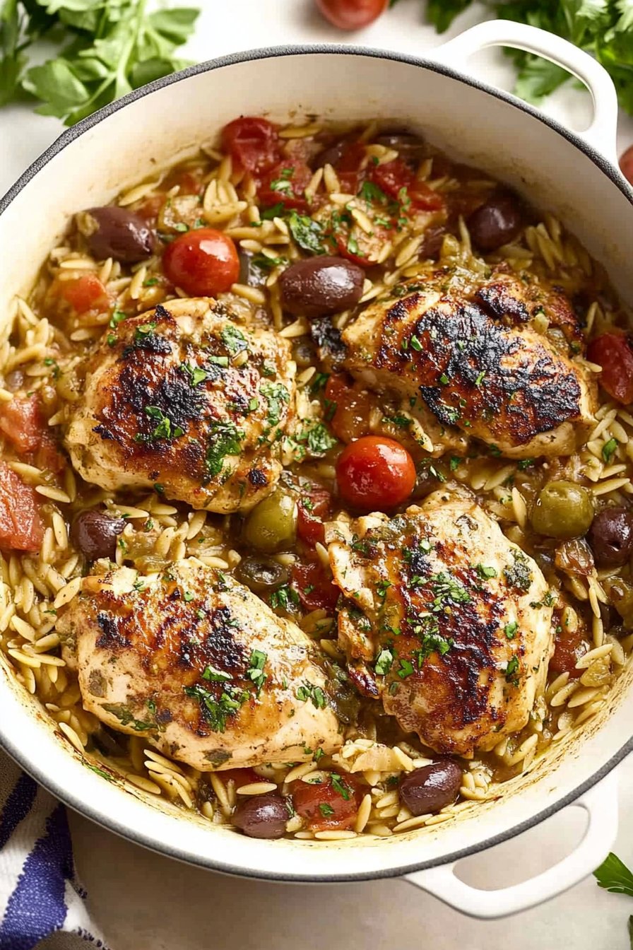 Greek Chicken and Orzo