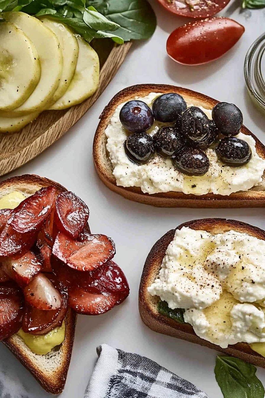 Ricotta Toast 4 Ways