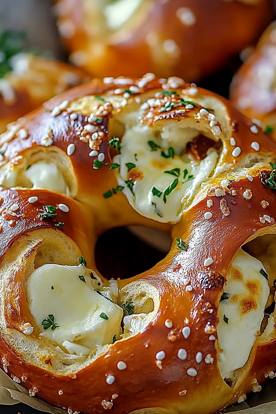 Mozzarella Stuffed Soft Pretzels: A Gooey, Cheesy Delight