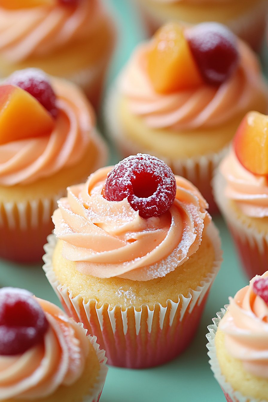 Peach Bellini Cupcakes