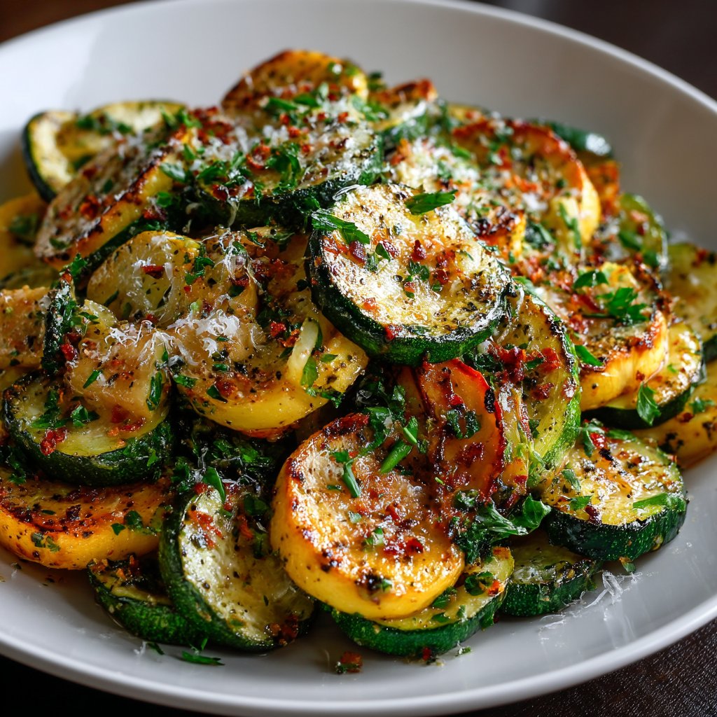 Garlic Parmesan Zucchini & Squash Medley